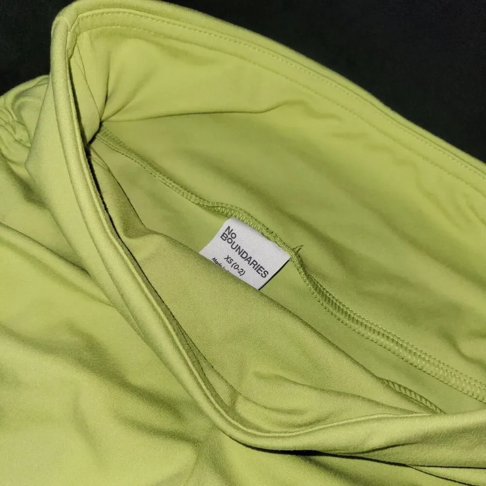 No-boundaries Women's Green and Yellow Shorts